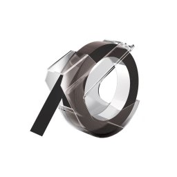 Etichete embosabile 3D compatibile DYMO Omega 9 mm negru pentru organizare acasa si identificare generala 520109