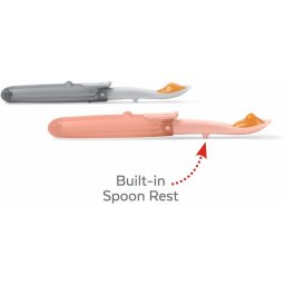 Set 2 lingurite pliabile pentru calatorii, Gri / Soft Coral