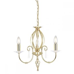 Lustră Aegean AG3-POL-BRASS, 3xE14, D:38 cm, alamă