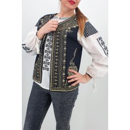 Vesta brodata cu model traditional Angelica 2