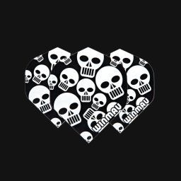 Fluturasi Winmau Mega Standard Black & White Skulls