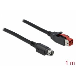 Cablu PoweredUSB 24 V la Mini-DIN 3 pini 1m pentru imprimante POS si terminale, Delock 85945