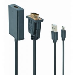Adaptor VGA la HDMI cu audio si alimentare USB, Gembird A-VGA-HDMI-01