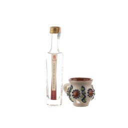 SET PĂLINCĂ DE BĂDĂCIN 50 ML ȘI CANUTĂ DE TUICĂ DIN CERAMICĂ BLEDEA (diverse culori)