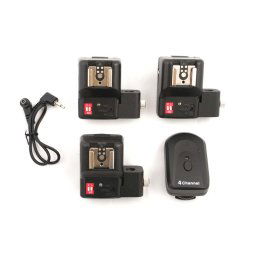 Kit Trigger + 3 Receivere 4canale PT-04NE pentru Canon Nikon Pentax Olympus etc.