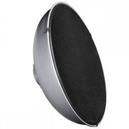 Reflector Beauty Dish argintiu cu grid 70cm - montura Bowens