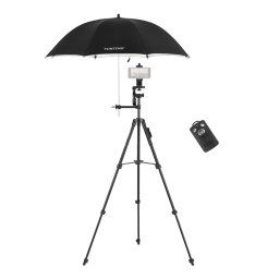 Trepied Yunteng VCT-5228 cu telecomanda suport telefon si umbrela