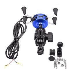 Kit X bracket Suport moto 2010-006 cu Port USB pentru incarcare smartphone