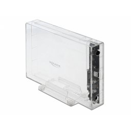 Rack extern USB-C 3.1 pentru 3.5" SATA HDD / SSD transparent, Delock 42623