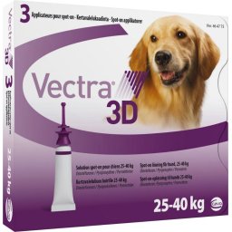 Pipete Antiparazitare Caini, Vectra 3D Dog (25-40 kg) x 3 Pipete