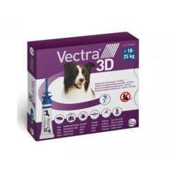 Pipete Antiparazitare Caini, Vectra 3D Dog (10-25 kg) x 3 Pipete