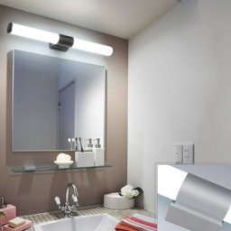 Corp LED baie inox, 10W, 6500K, lumina rece, cu protectie IP44, 450mm