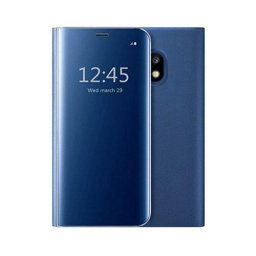 Husa Telefon Flip Book Clear View Samsung J7 2017 j730 Dark Blue