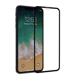 Folie Sticla Tempered Glass iPhone XR iPhone 11 6.1 4D/5D Black Full Glue Fullcover