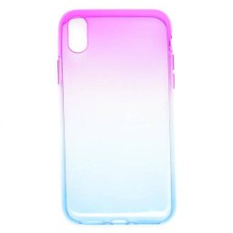 Husa Telefon Silicon iPhone XS Max Rainbow Violet&Blue