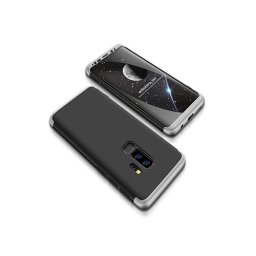Husa Plastic Samsung S9+ g965 360 Full Cover Silver&Black