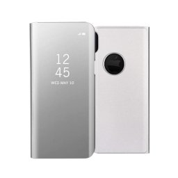 Husa Telefon Flip Book Clear View iPhone X iPhone XS Silver