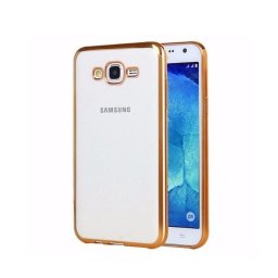 Husa Silicon Samsung J7 2015 j700 Electroplacat Gold
