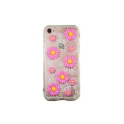 Husa Silicon Samsung Galaxy S6 Edge g925 Pink Daisy