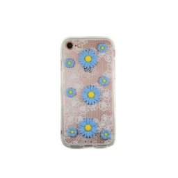 Husa Silicon Samsung Galaxy S6 Edge g925 Blue Daisy