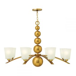 Candelabru Hinkley Zelda, alamă, E27, 8x60W, H 75-375 cm, HK-ZELDA8-VS