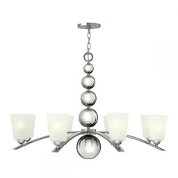 Candelabru Hinkley Zelda, nichel, E27, 8x60W, H 75-375 cm, HK-ZELDA8-PN