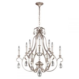 Candelabru tranzitional living Feiss DeWitt, E14, 9x60W, argintiu, FE-DEWITT9