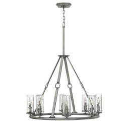 Candelabru tranzitional Hinkley Dakota, E14, 8x60W, nichel, HK-DAKOTA8
