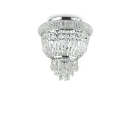 Plafoniera cristal Dubai Pl3 crom, crom, 3 becuri, 120W-E14