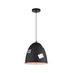 Lustră pe cablu PATCH 1xE27/60W/230V negru