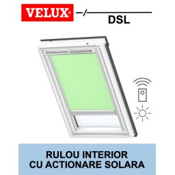 Rulou interior opac solar VELUX DSL, pentru fereastra mansarda