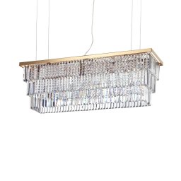 Suspensie cristal Martinez Sp8, aurie, 8 becuri, 320W-E14