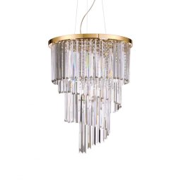 Lustră cristal Carlton Sp12 aurie, 12 becuri, 480W-E14