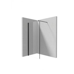 Paravan de duș walk-in, finisaj negru din seria Kerria