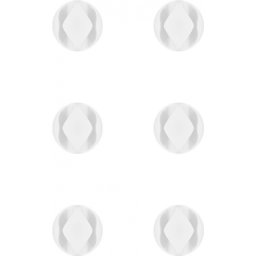 Set 6 bucati organizatoare cablu 2 sloturi alb, Goobay 70364