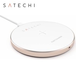 Incarcator Wireless Fast Charge Satechi, 10W, Certificat QI, roz