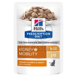 Hill's Prescription Diet k/d + Mobility - hrana pentru pisici - plic 12 x 85 g