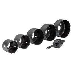 Set 5 carote cu adaptor lemn/gips Makita 32 - 64 mm
