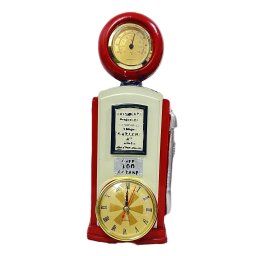Ceas Retro cu Termometru – Design Pompă de Benzină Vintage (USA) Wz3840