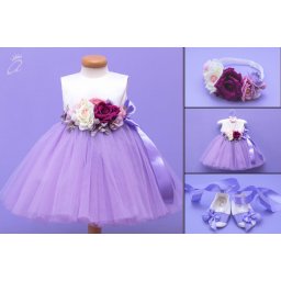Set botez 3 piese Purple Bouquet