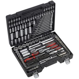 Trusa tubulare si combinate 216 buc, Meister, 1/4, 3/8 & 1/2, 3.5-32 mm, Cr-V,