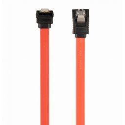 Cablu de date SATA III drept/unghi 30cm Rosu, Gembird CC-SATAM-DATA90-0.3M