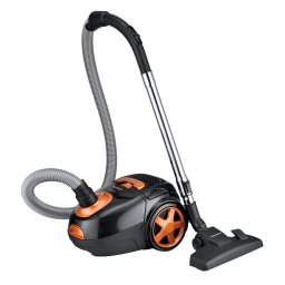 Aspirator cu sac Heinner HVC-VBK750S, 750 W, 2.5 L, putere variabila, sac microfibra, Hepa 11, Negru/Portocaliu