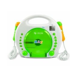 Karaoke copii Bobby Joey X4-TECH cu acumulator, 2 Microfoane, Stickere, Difuzoare stereo