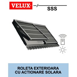 Roleta exterioara solara opac VELUX SSS, pentru fereastra mansarda