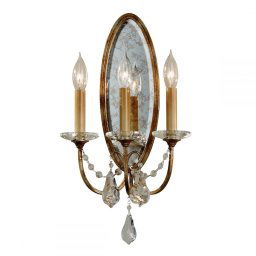 Aplică traditionala cristal Valentina, E14, 3x60W, bronz, H:48,5 cm, FE-VALENTINA-W3