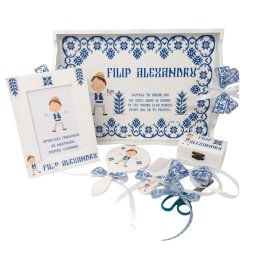 Set Tavita Mot Traditional (turta), 7 piese, personalizat, DSPH1611
