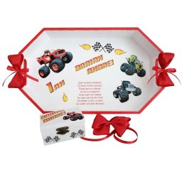 Set Mot MonsterTruck, 7 piese, personalizat cu nume si data, DSPH162
