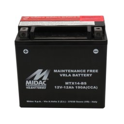 Baterie moto Midac AGM 12Ah, 150x87x145