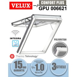 Fereastra mansarda VELUX GPU 006621, electrica, poliuretan, 3 sticle